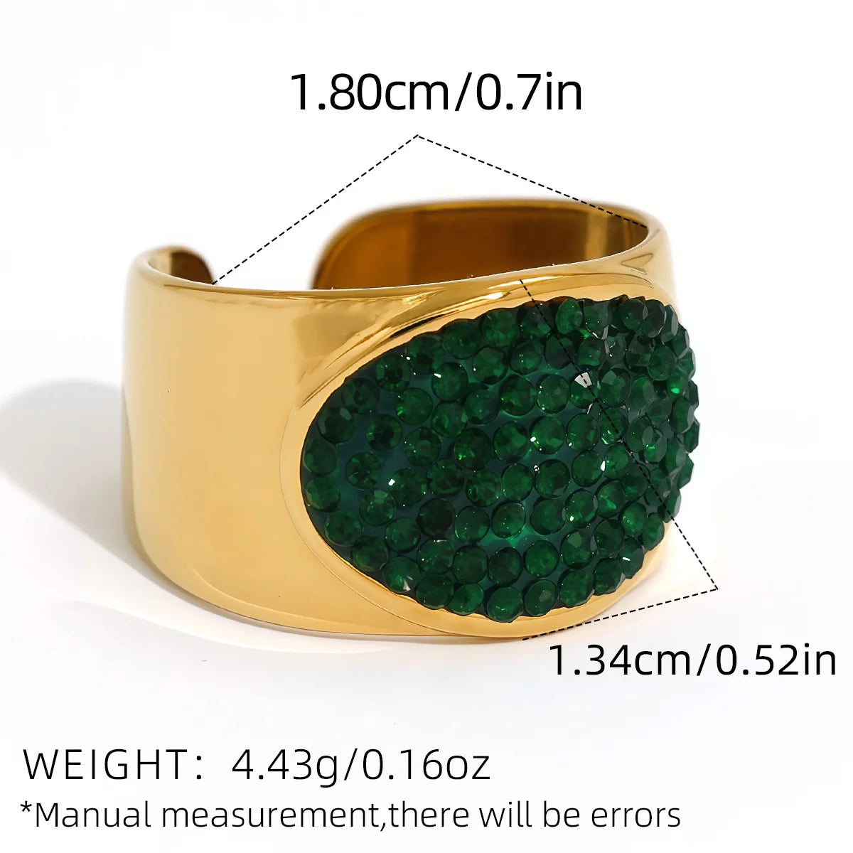 PVD Zircon Statement Ring