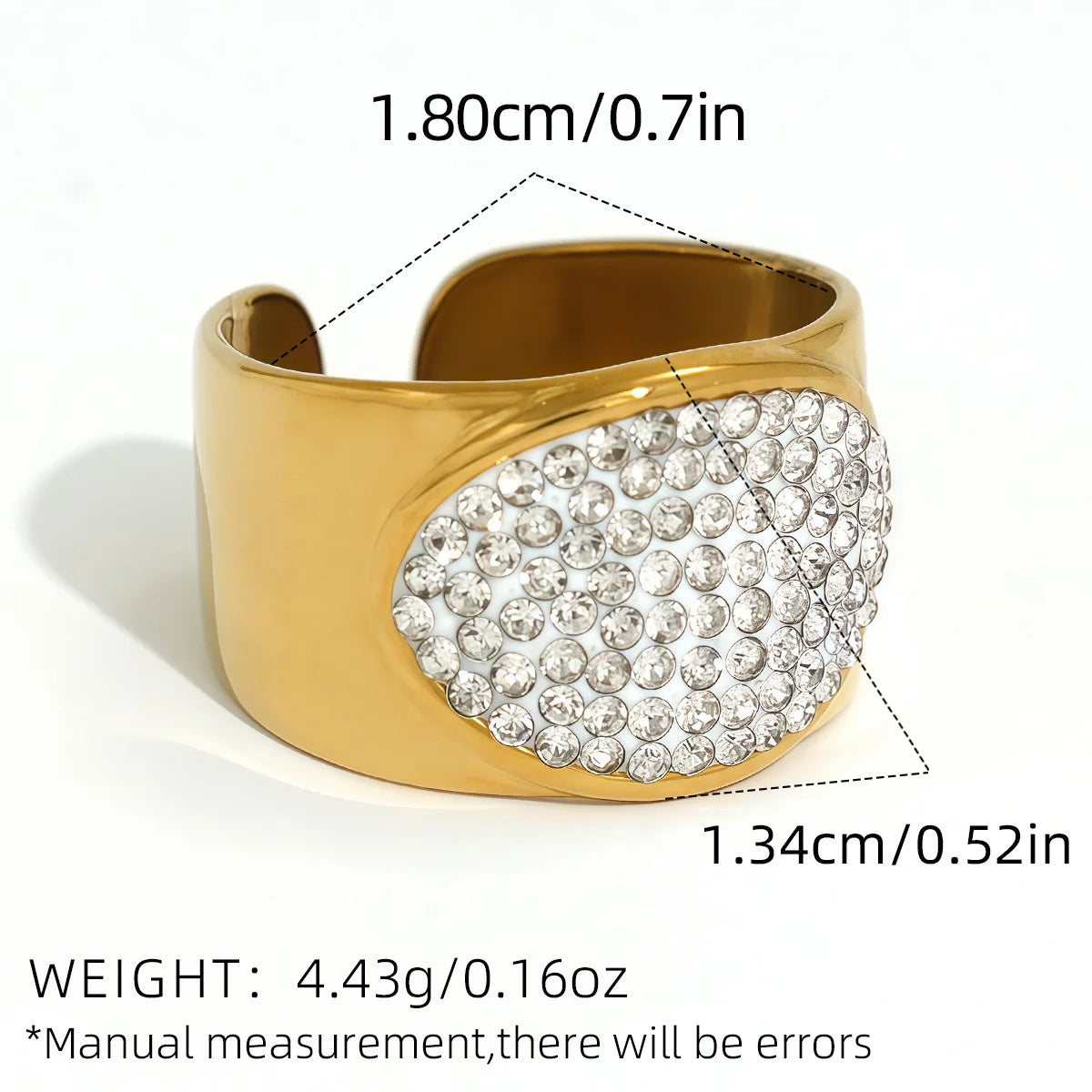 PVD Zircon Statement Ring