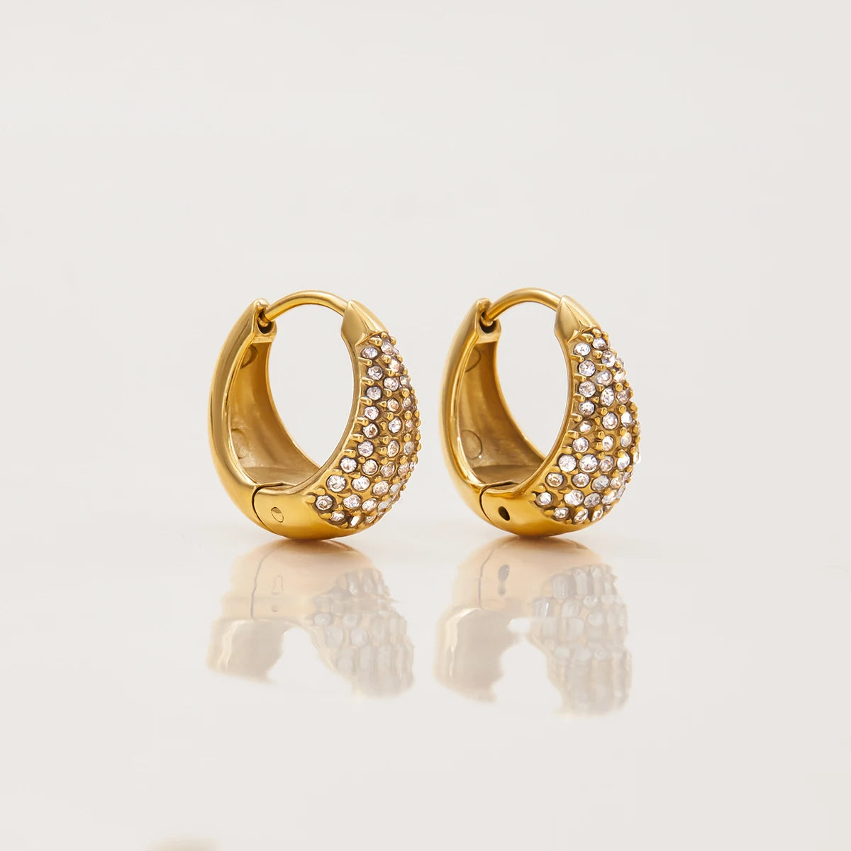 Chunky Zircon Hoops