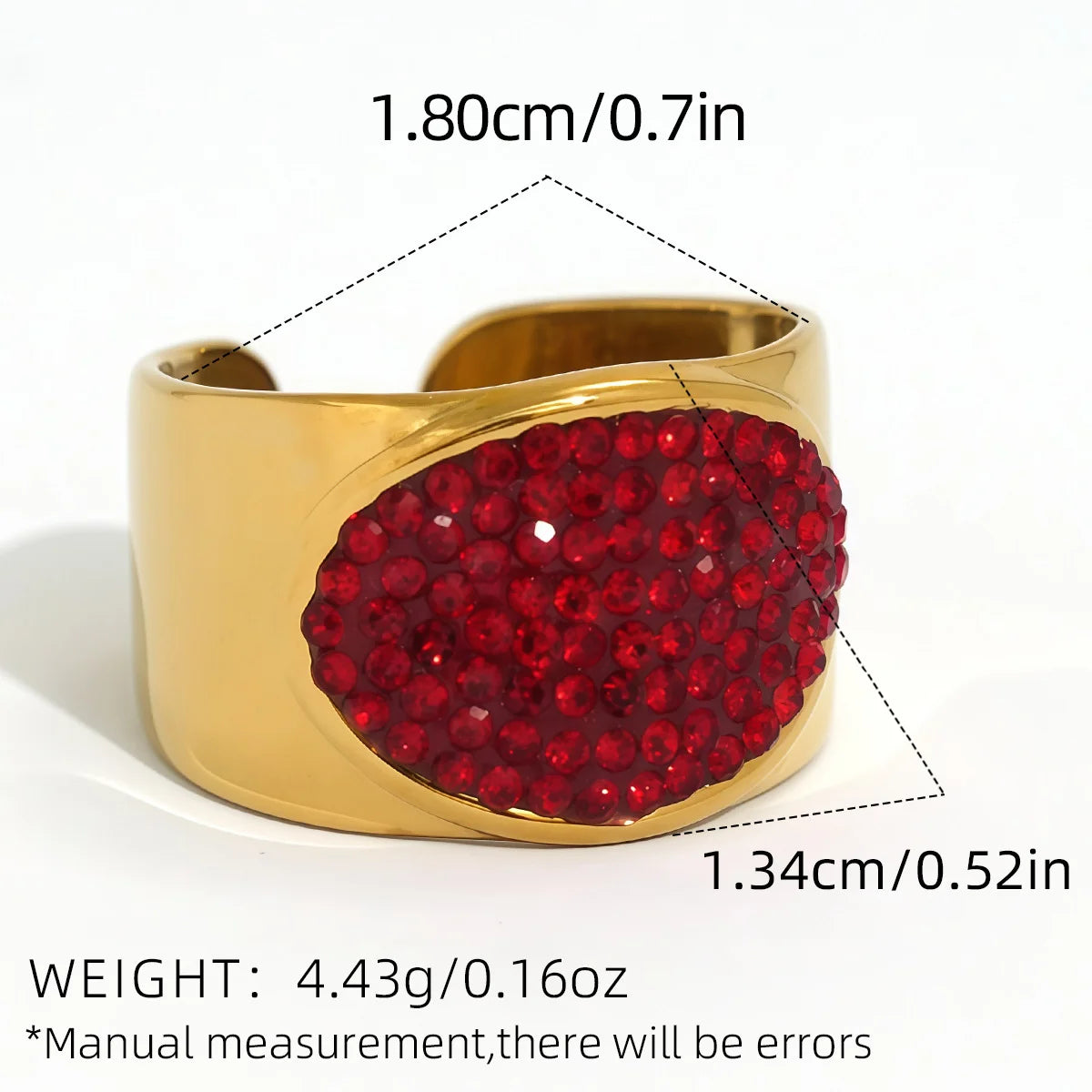 PVD Zircon Statement Ring