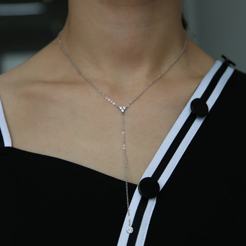Minimalist Silver Lariat