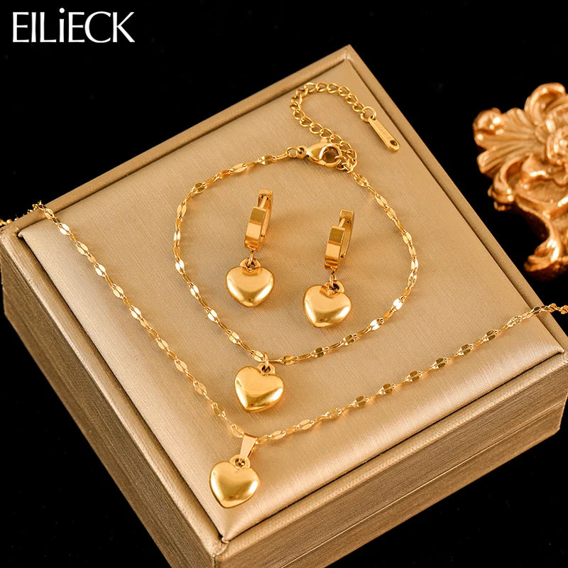 18K Heart Love Set