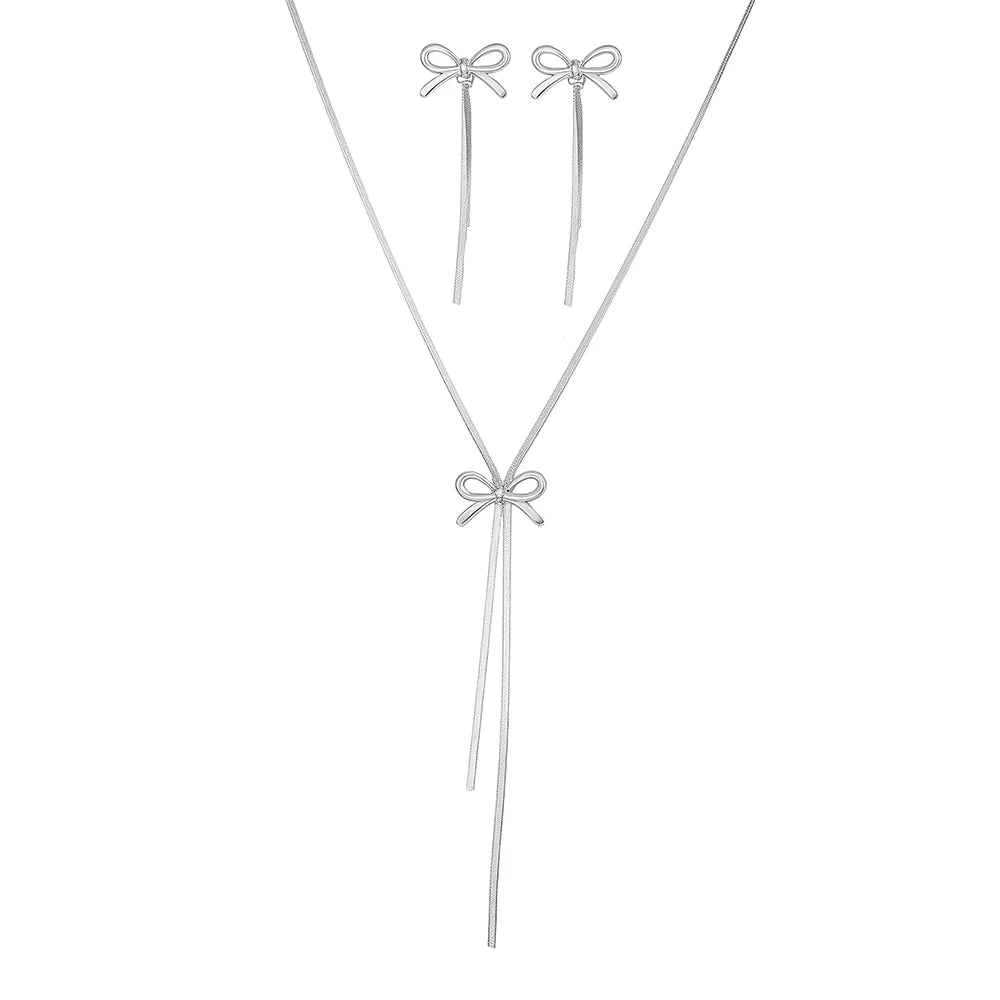 Stainless Bow Tassel Chain