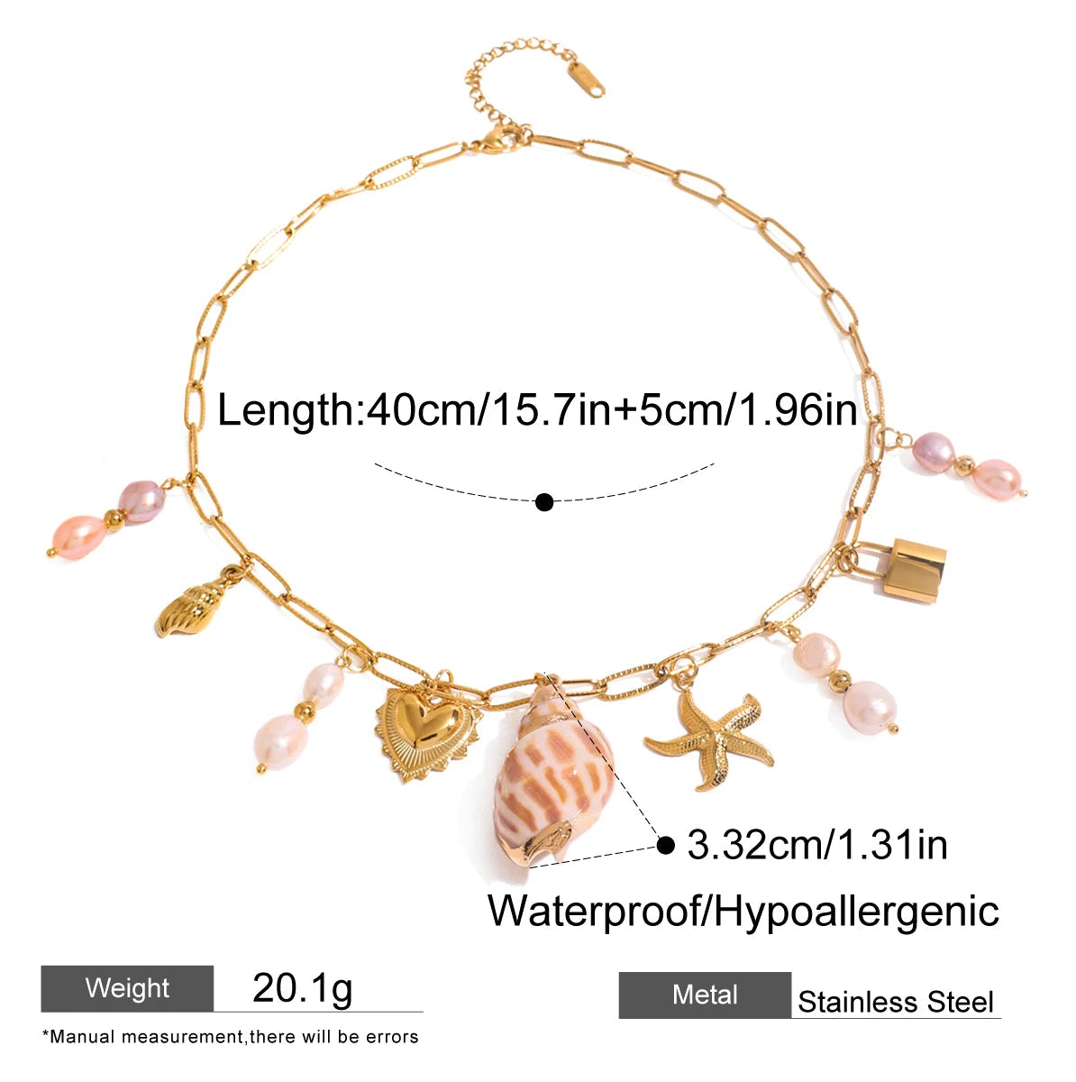 18K Conch Charm Necklace