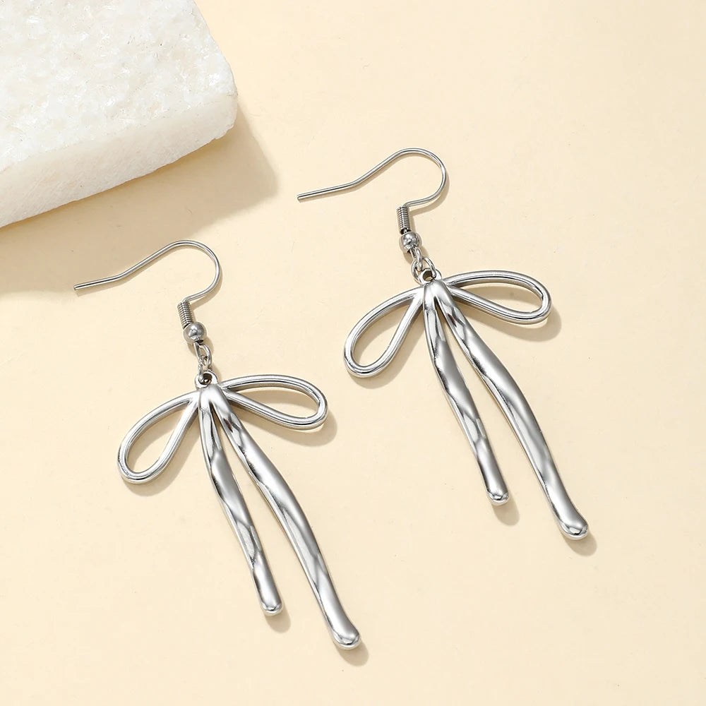 Stainless Bow Knot Drops
