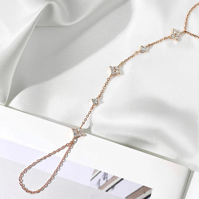 14K Moissanite Chain Bracelet