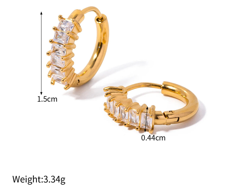 Zircon Spirit Snake Stud