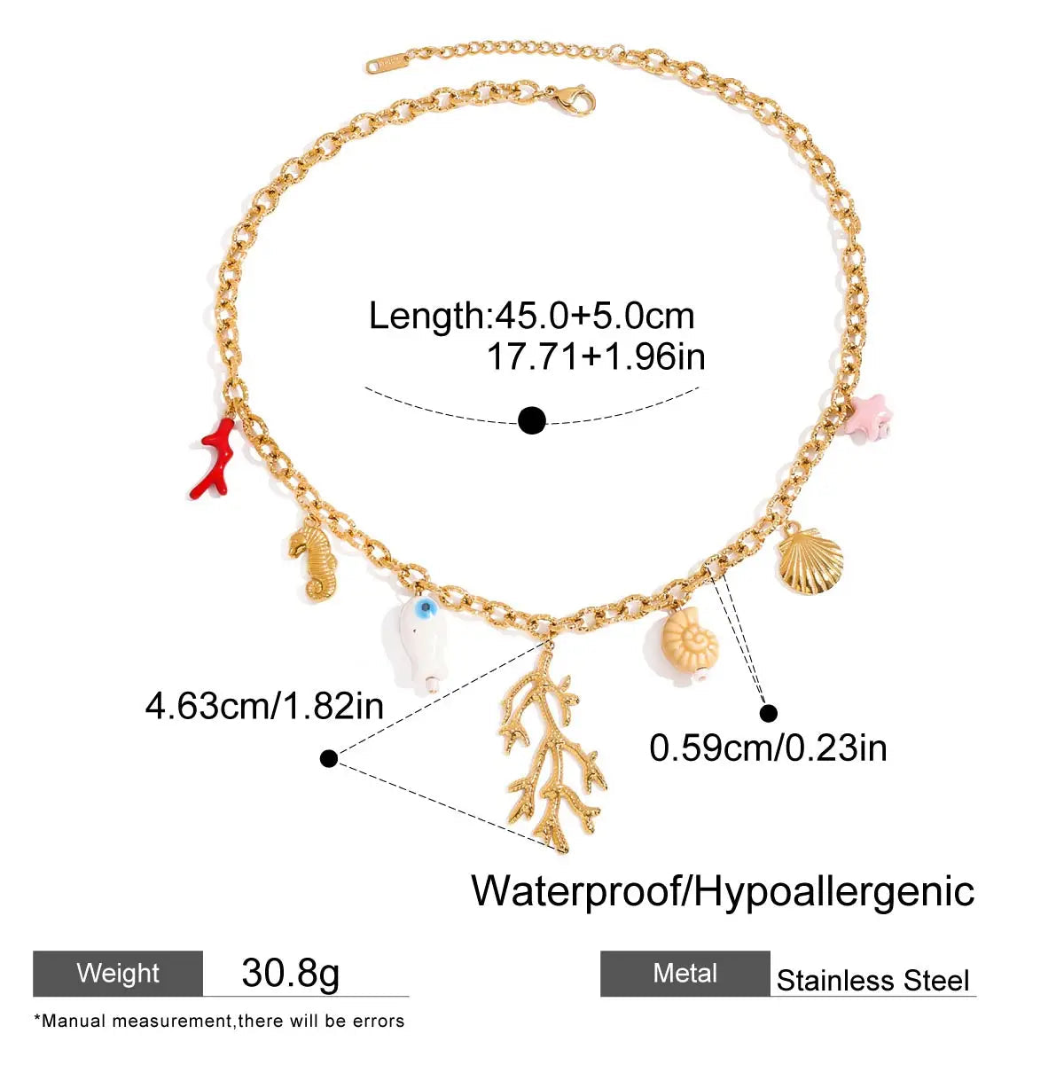 18K Conch Charm Necklace