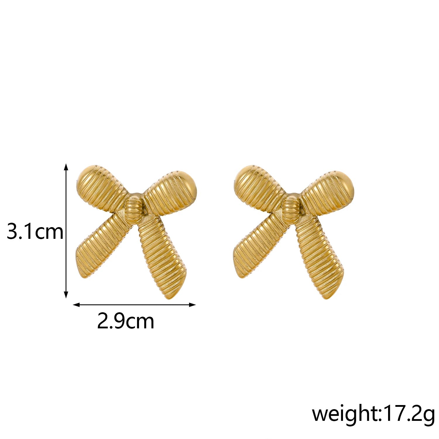 18K PVD Bow Studs