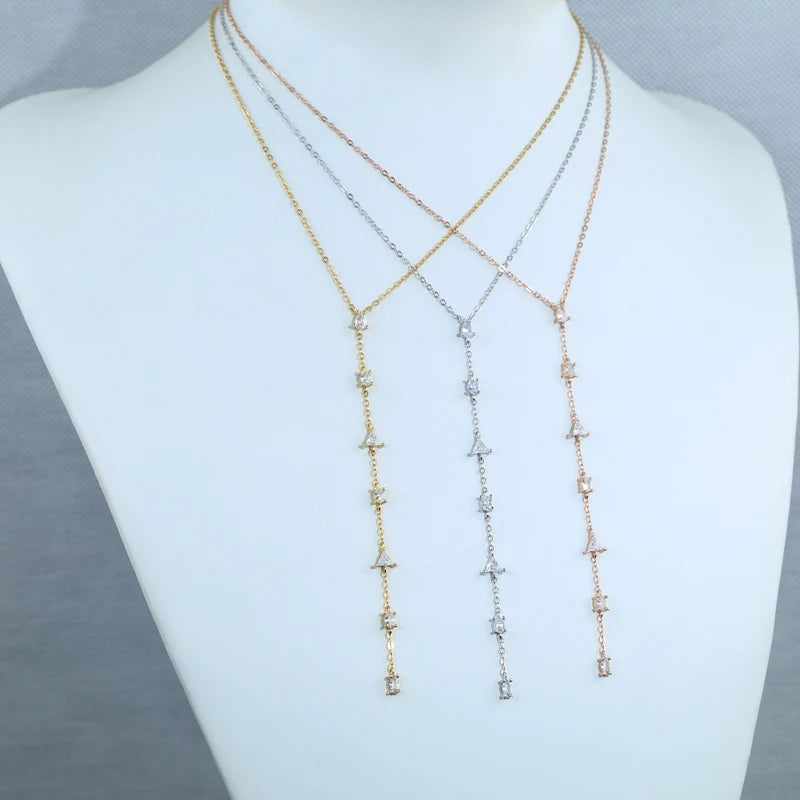 CZ Geometric Lariat