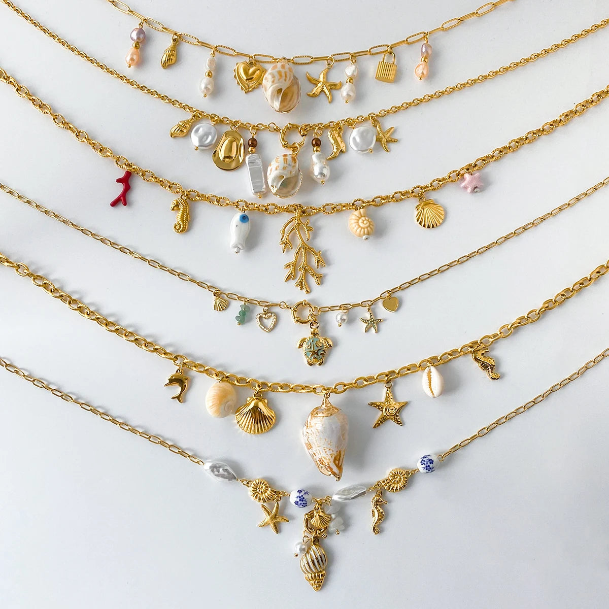 18K Conch Charm Necklace