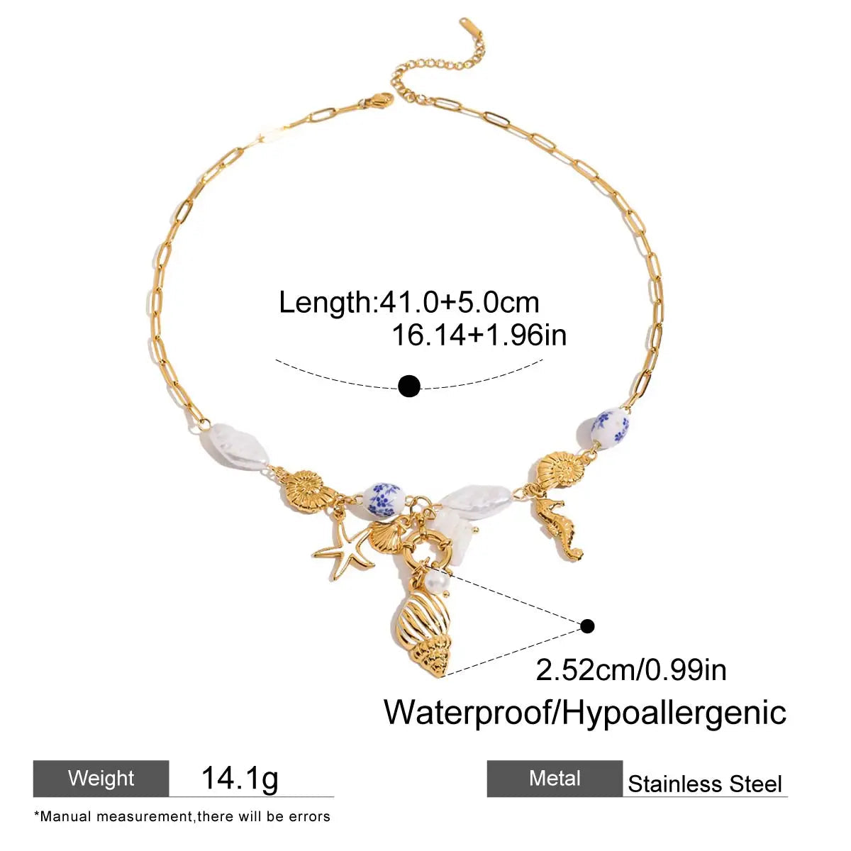18K Conch Charm Necklace