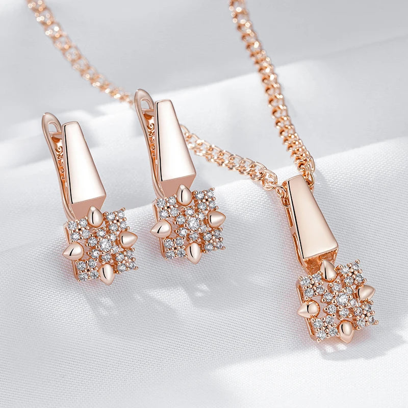Rose Gold Flower Set