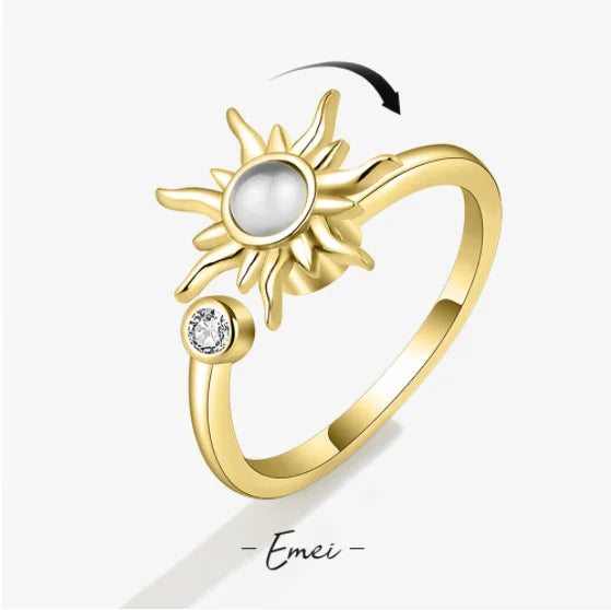 Sunflower Spinner Ring