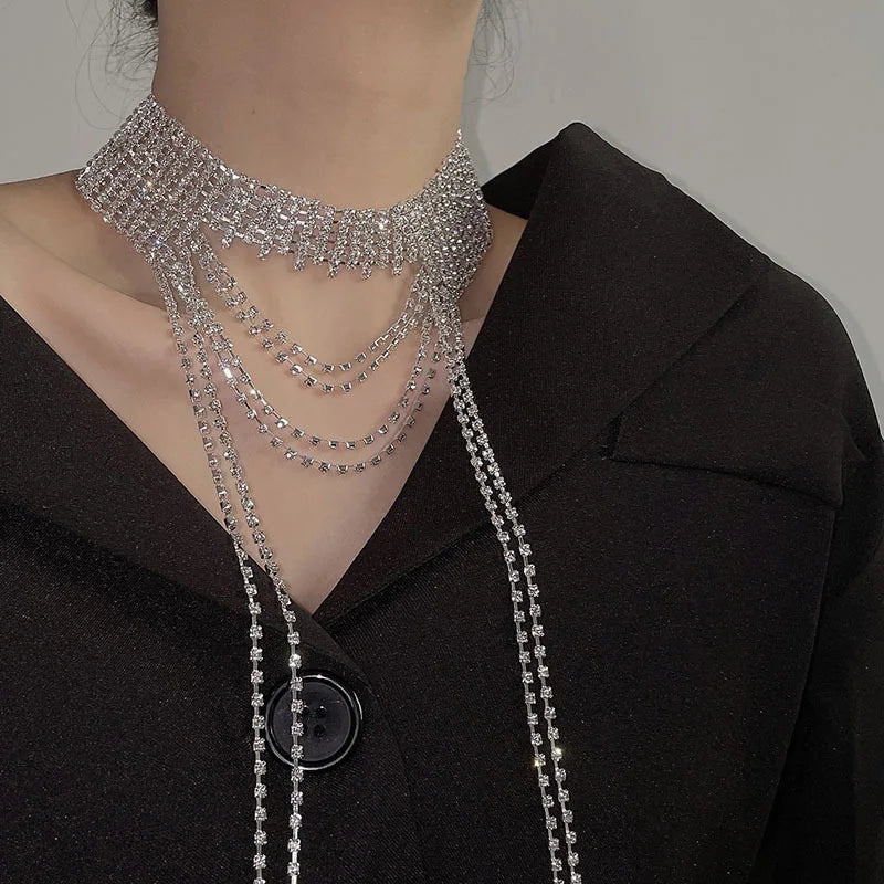 Crystal Mesh Choker