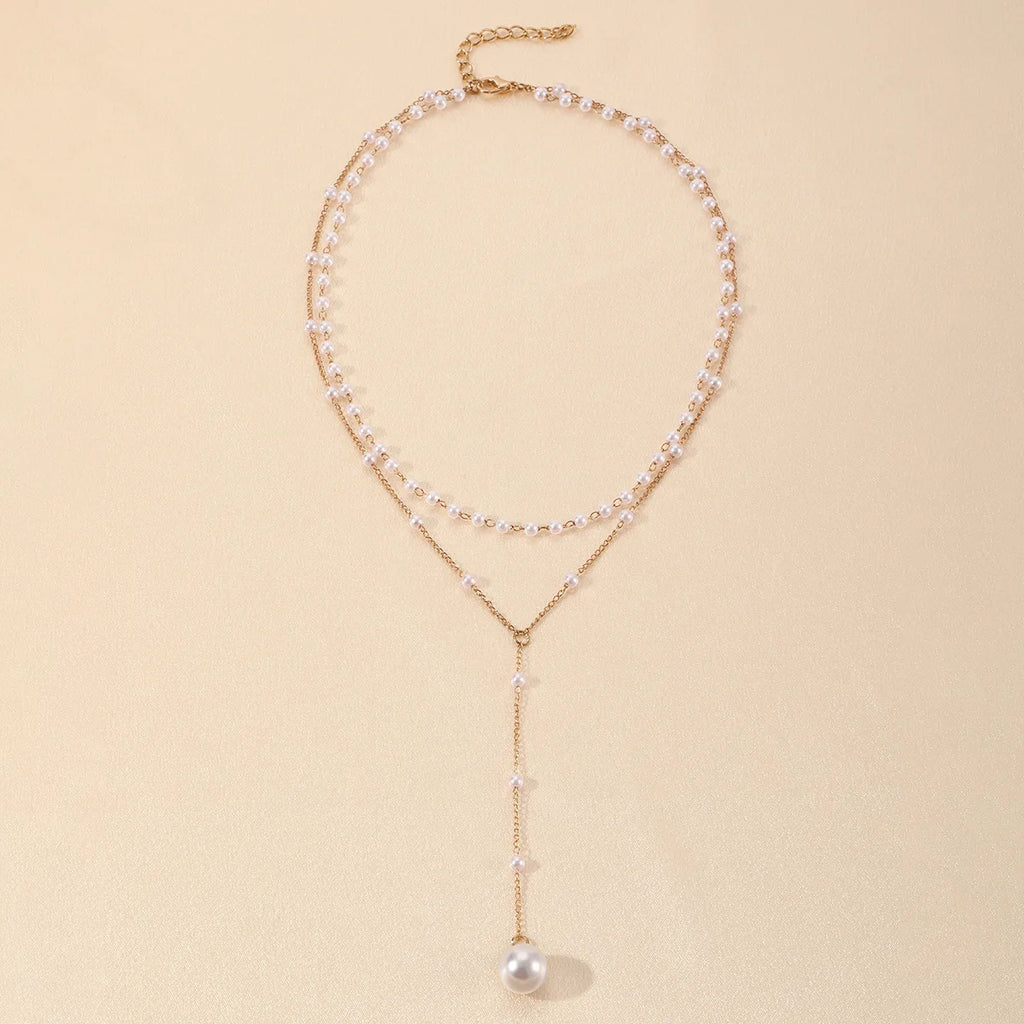 Double Layer Pearl Tassel