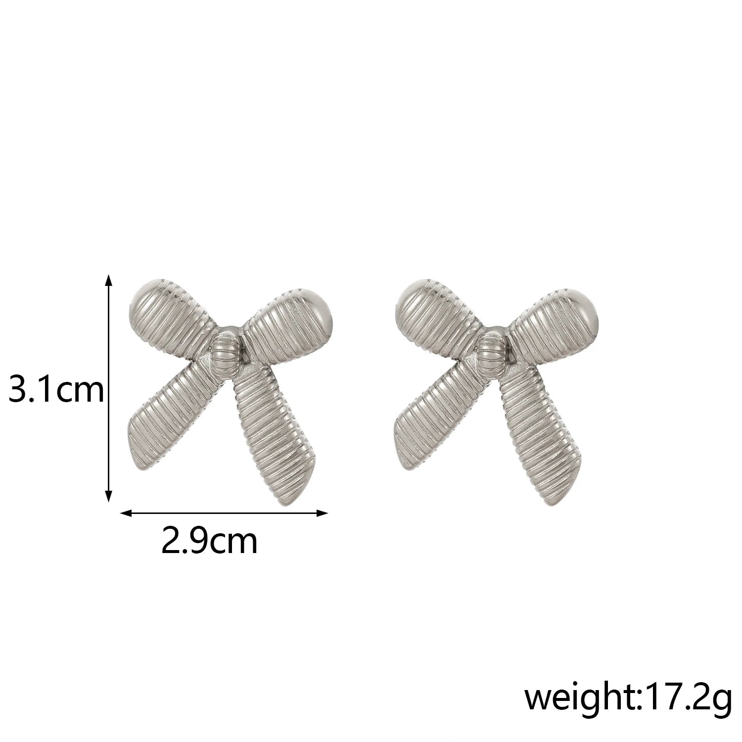 18K PVD Bow Studs