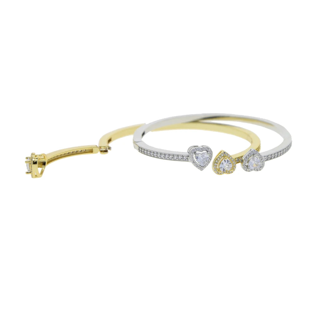 Pave Heart Cuff