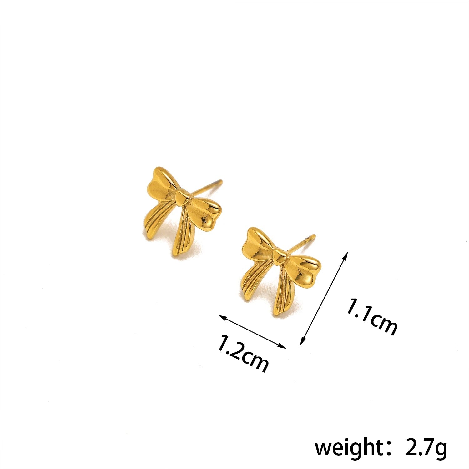 18K PVD Bow Studs