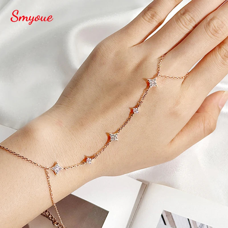 14K Moissanite Chain Bracelet