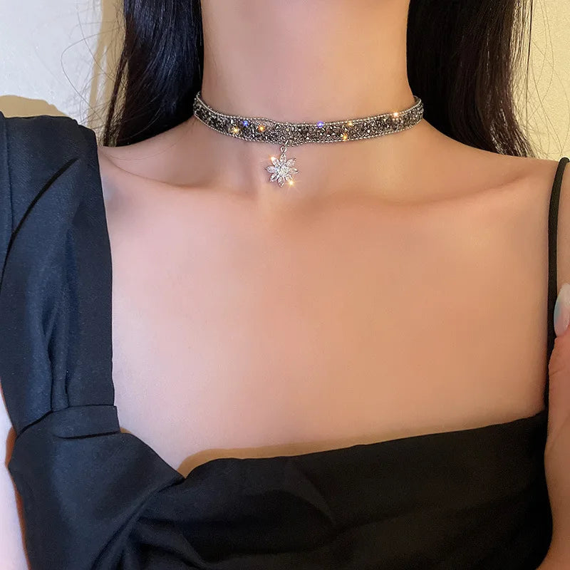Crystal Mesh Choker
