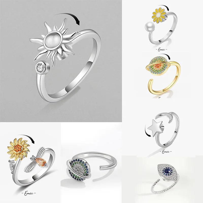 Sunflower Spinner Ring