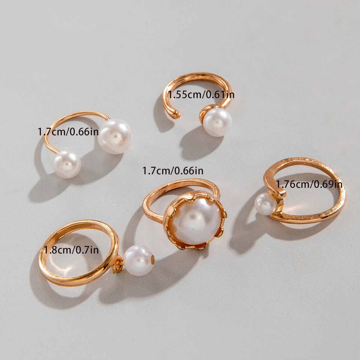 Pearl Open Ring Set