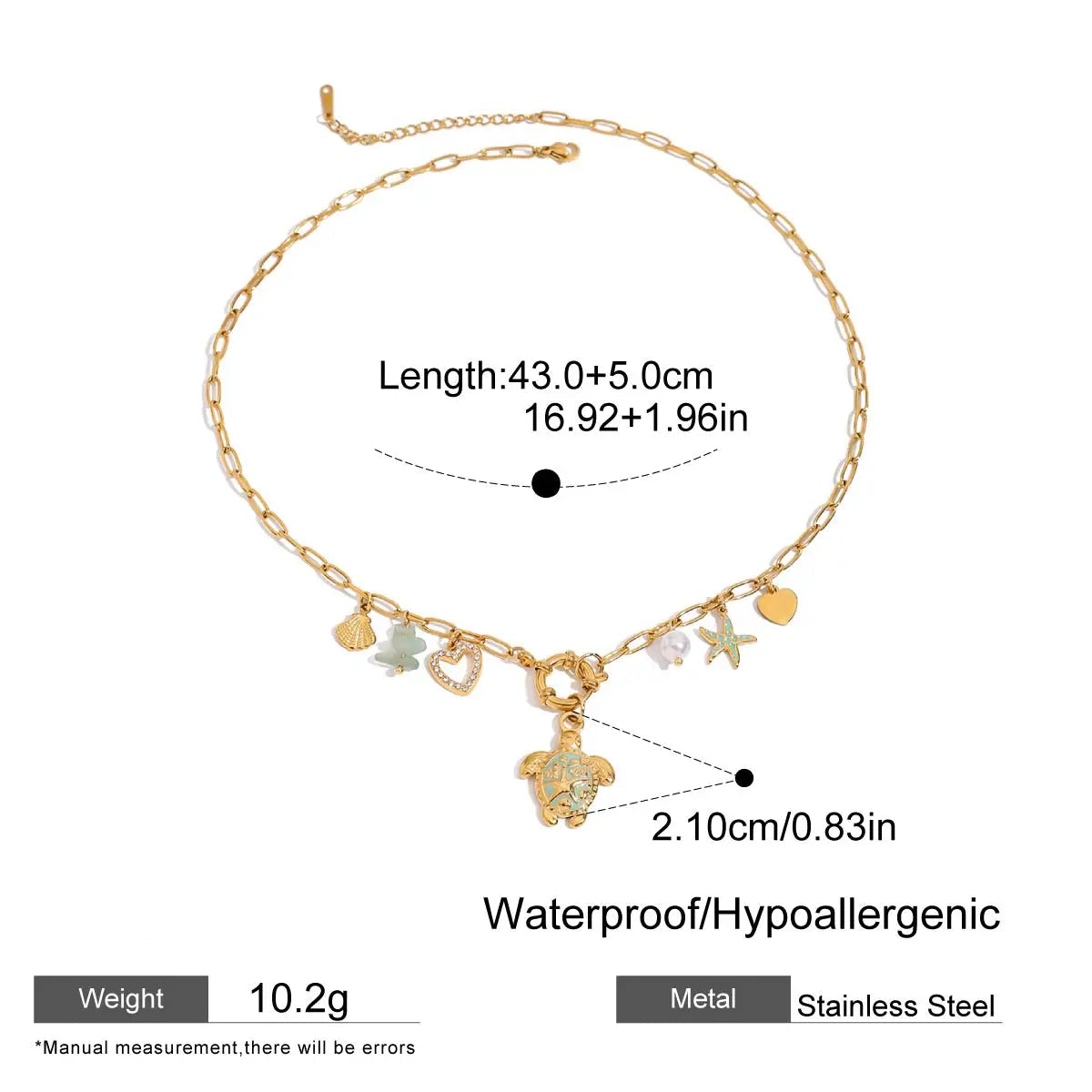 18K Conch Charm Necklace