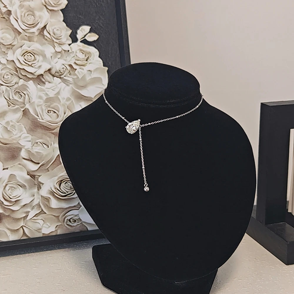 Moissanite Pear Drop Necklace