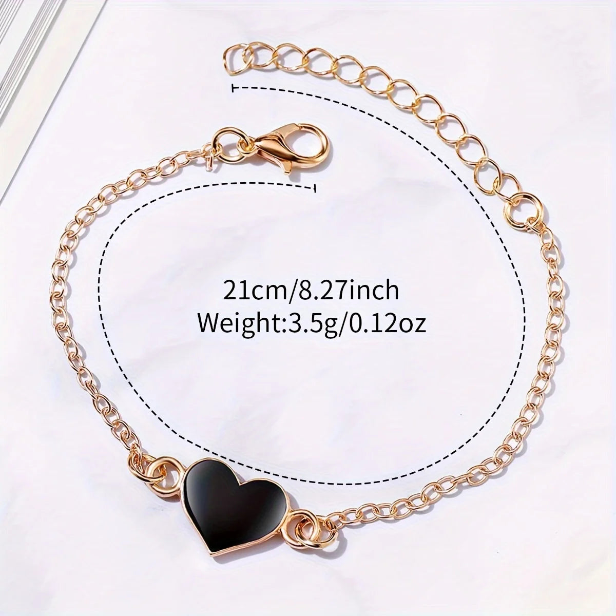 Rhinestone Heart Watch Set