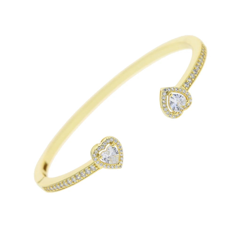 Pave Heart Cuff
