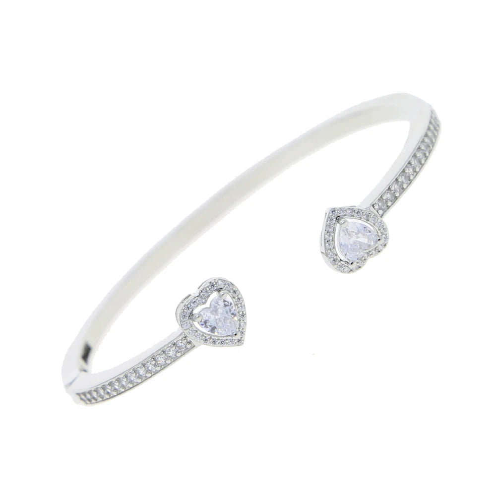 Pave Heart Cuff
