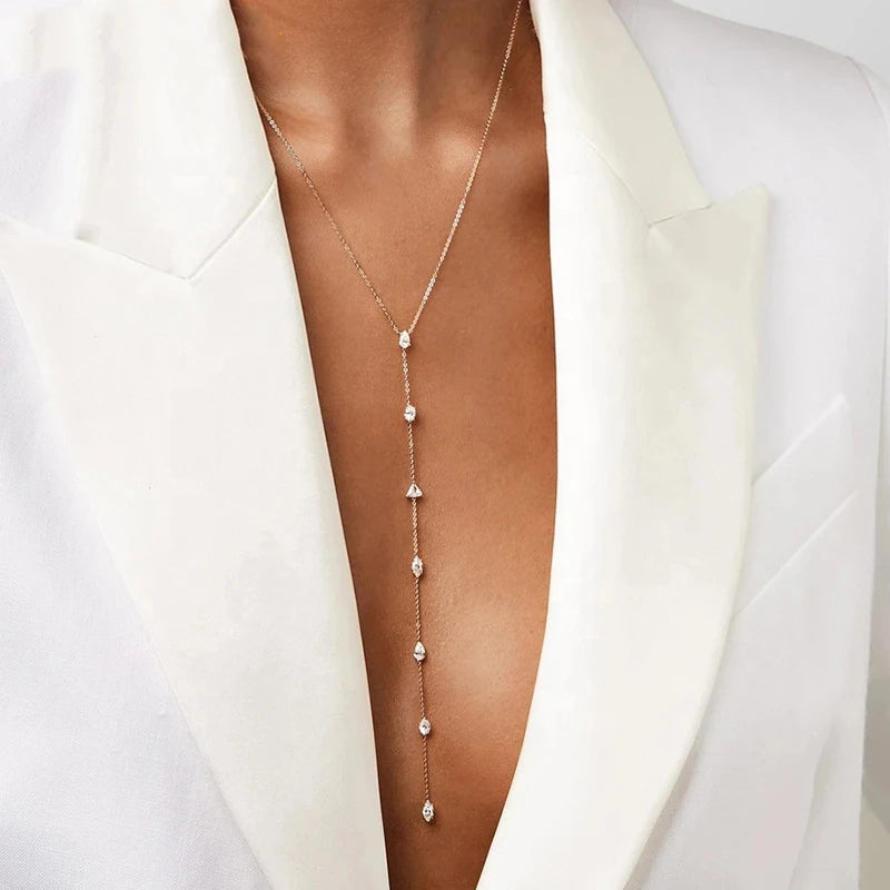 CZ Geometric Lariat