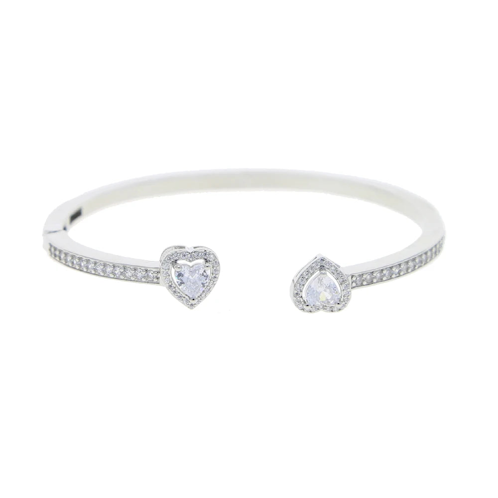 Pave Heart Cuff