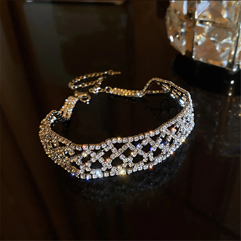 Crystal Mesh Choker