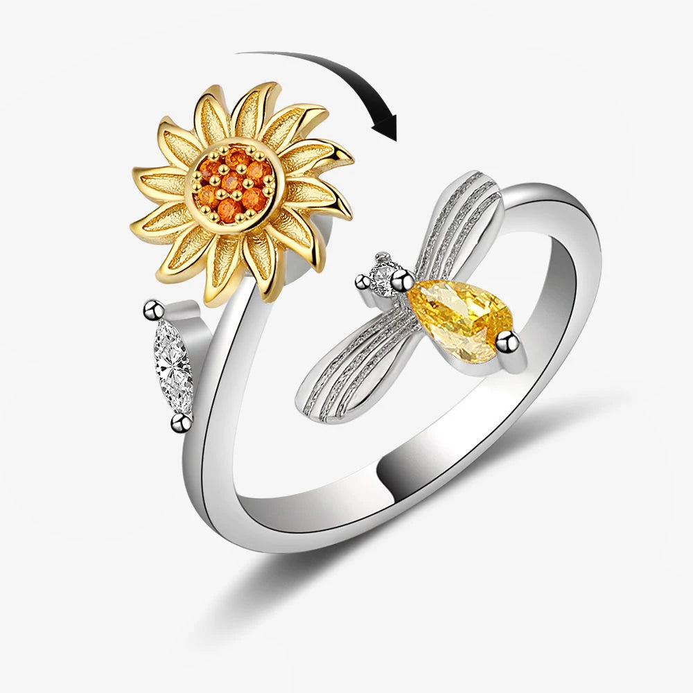 Sunflower Spinner Ring
