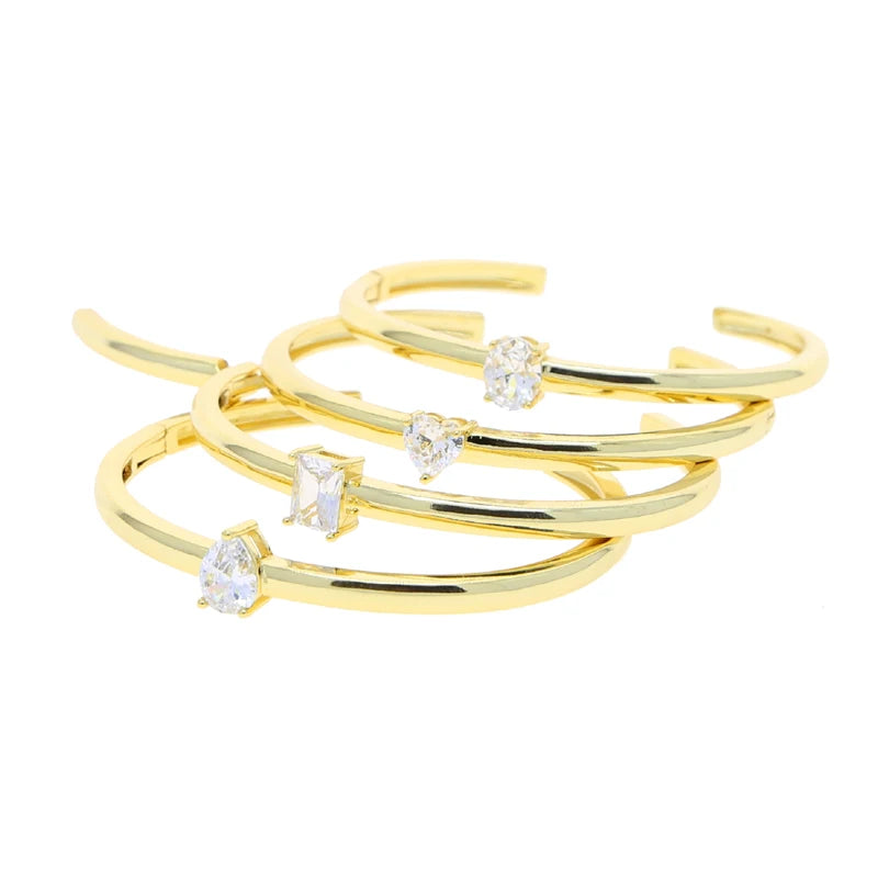 CZ Adjustable Geo Bangle
