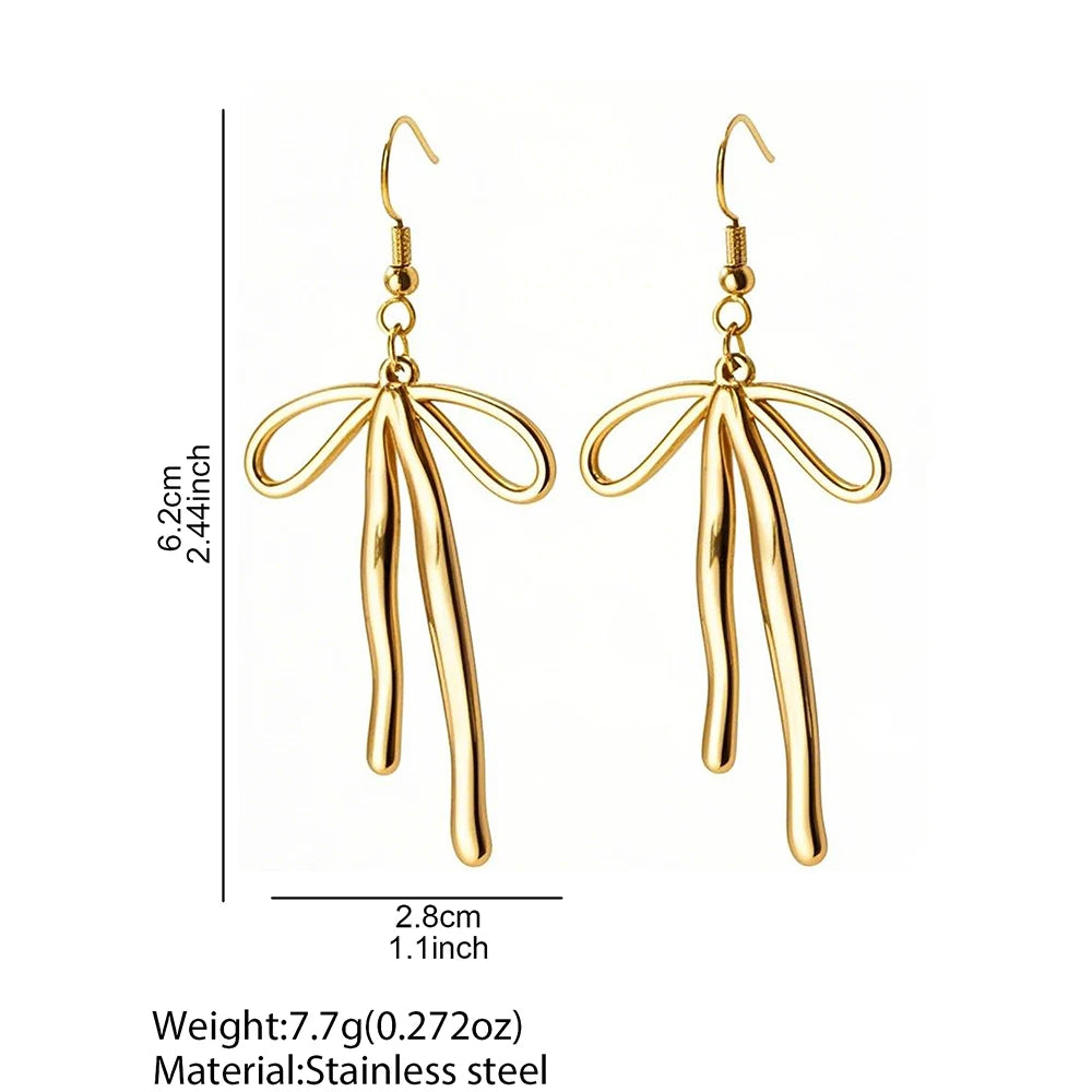 Stainless Bow Knot Drops