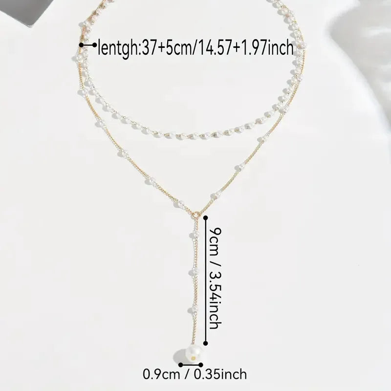 Double Layer Pearl Tassel