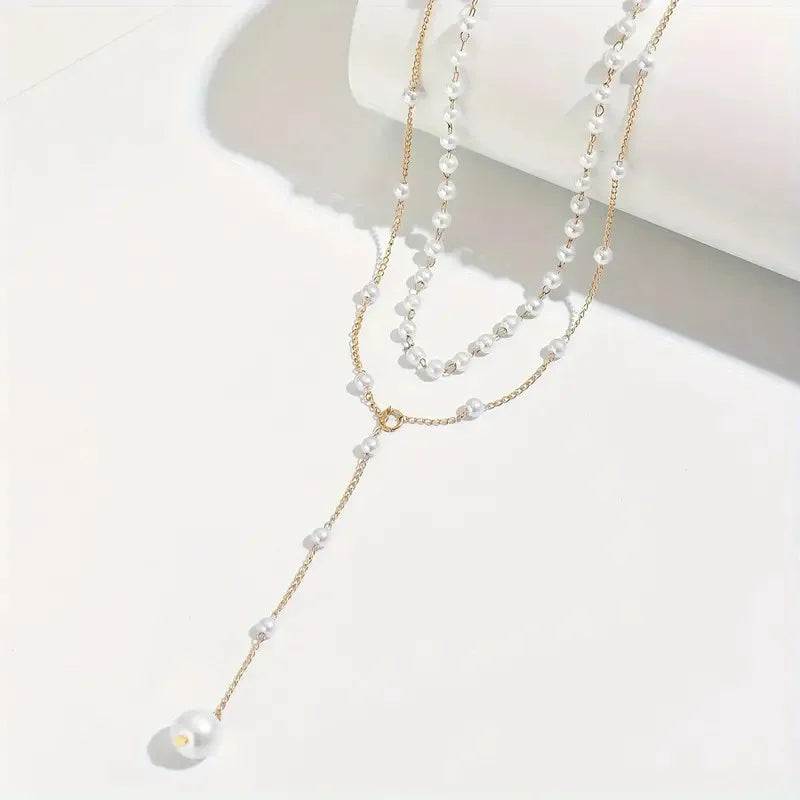 Double Layer Pearl Tassel