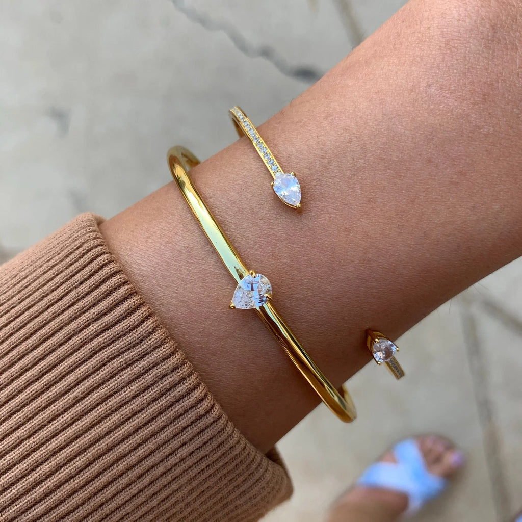 CZ Adjustable Geo Bangle
