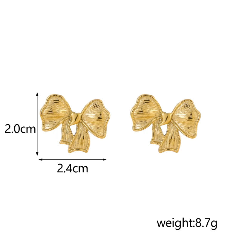 18K PVD Bow Studs